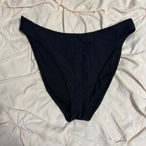 Abercrombie & Fitch Black Textured Bikini Bottom